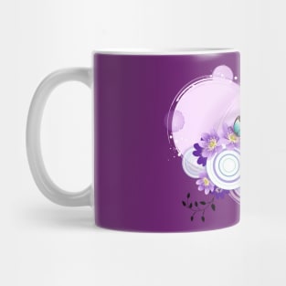 Floral buterfly rose Mug